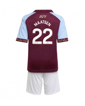 Aston Villa Ian Maatsen #22 Maglia Gara Casa Repliche 2025-26 Bambino Maniche Corte